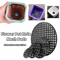 100 Piece Pot Hole Screen Mat Round Drainage Bottom Grid Pad to prevent soil loss Plant Ventilation Gasket Gardening Supplies