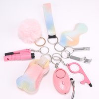 10pcs/Set Self Defense Keychain Set For Women ,Window Breaker Keychain Accessories Birthday Gifts For Mom Women Girls Leather