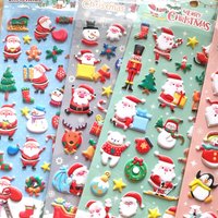 Merry Christmas Adorable Cartoon Santa Claus 3D EVA Soft Foam Stickers - DIY Decor for Journals, Phone Cases & Backpacks