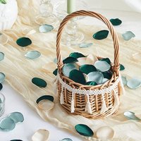 200pcs Green Gold Silk Rose Petals Flower Petals for Christmas Weddings Proposal Valentine's day Flower Girl Petals Aisle Flower