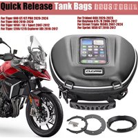 Tank Bag For Tiger 800 900 1050 1200 1215 Speed Triple Daytona 675 Trident 660 Sprint 1050 955 Motorcycle Luggage Quick Lock Par image 4