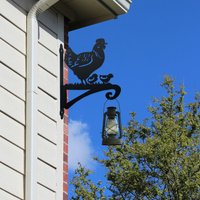 DDPNKL Contemporary Hen & Chicks Silhouette Hanging Bracket - Versatile Outdoor & Indoor Wall Hooks for Plants, Garden Decor