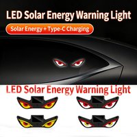 Cool Devil EYE Ambient Light Solar Powered Breathing Neon Light Car Decoration Rear Windshield Atmosphere Lights Car Accessories