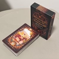 Magic Mirror Lenormand 9*6cm, A Deluxe 40-Card Divination System (36 Pcs Lenormand Cards + 4 Extra Cards) in Russian Language