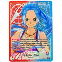 One Piece TCG English Leader card EB03-001 red blue Nefeltari Vivi leader card Foild Textured Card