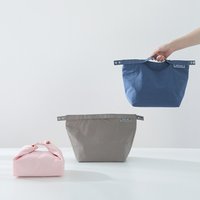 Portable Large Capacity Lunch Bag Waterproof with Handle Breakfast Box Bags Solid Color Insulated Handbag Students