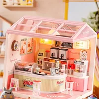 Mini Miniature Doll House Diy Small House Kit Making Room Toys Home Bedroom Decorations with Furniture Dollhouses Playset