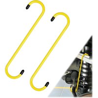 2PCS Brake caliper hanger extension tool with rubber tip, durable steel, rust-proof auto tools, brakes, axles, suspension.