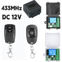 433 Mhz Universal Wireless Fernbedienung Schalter DC 12 V 1CH Relais Empfänger Modul und RF Sender Elektronische Schloss Steuerung diy