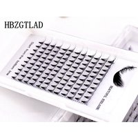 AMSDCN NEW 3D-10D Russian Volume Eyelashes Extension Short Stem Pre made Fans C/D curl Mink Lash Eyelash Individual Extensions