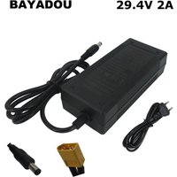 SJT60E 24V Li ion Charger 7S 24 V Volt 29.4V 2A 24V2A Lithium Lipo 18650 Battery Charger DC XT60 Port
