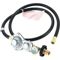 Two-Stage Propane Regulator 5FT Hose Pressure Gauge POL to 3/8" Female NPT fit 5-40LB Tanks RVs Generator Gas Grill Heater Stove