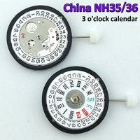 China NH35/36 Automatic Mechanical Movement High Quality NH35/36 Movement High Accuracy 24 Jewels Mod Replacement Japan NH35/36