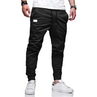Spring Autumn New Cargo Pants Men's Loose Straight sports Solid color sweatpants Joggers Woven Trousers Casual Men's sweatpants