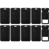 3/10Pcs Plastic Clear ID Badge Holder Clear Window Vertical ID Protector Clips Card Holder for Credit Cards Proximity Key Cards