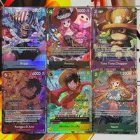 English DIY Proxy One Piece CS 25-26 Top Player Pack Buggy Monkey D.Luffy Nami Portgas D.Ace Perona Chopper Collection Card