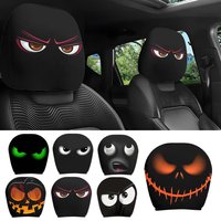 2X Funny Car Headrest Covers, Cartoon Eyes Car Headrest Covers Car Seat Head Rest Protector For Auto Front Seat Rest Decoration