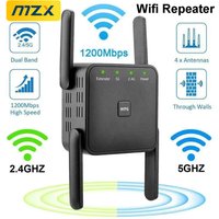 5G 2.4GHz 1200Mbps WiFi Repeater Dual Band Ethernet Signal Extender Wireless Wi-Fi Amplifier Repetidor Booster Network Adapter