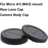 Für M4/3 Micro 4/3 MFT-Mount Objektiv Hintere Kappe oder Kamera Körper Kappe oder Kappe Set Kunststoff Schwarz Objektiv Abdeckung Deckel für G9 GH5 GX