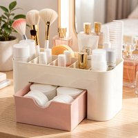 Nail Art Plastic Organizer Container, Gel Polish Remover Cleaning Cotton Pad & Swab Box, Storage Case for Decoration Accessories