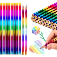 10/20Pcs Rainbow Colored Pencils 4 Color in 1 Pencil Suitable for Schools Students Sketching Doodling Coloring Painting