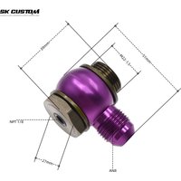 SK CUSTOM Al Alloy Banjo Adaptor Bolt Fitting Male AN8 AN10 Ball Adapter M18 M20 M22 360° Rotating Swivel Fitting For Oil Hose