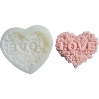 1Pc Rose Heart Shape Silicone Mold DIY Love Flower Candle Plaster Making Tool Chocolate Ice Mould
