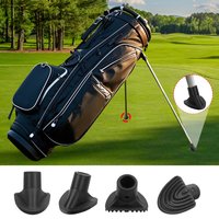 Golf Bag Stand Pack 2 Pcs Golf Bag Holder Replacement Foot Pad Anti-Slip Rubber Balance Feet Replacement Golf Accessories