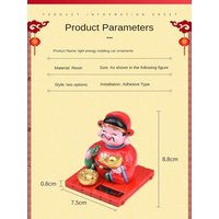 Car decoration solar automatic nod Zhaocai creative decoration center console home office decoration car accessories