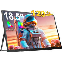 UPERFECT 18,5" 1080P Tragbarer Monitor 100% sRGB FreeSync IPS HDR 120Hz Gaming-Display mit VESA- und Standfußanschluss, USB-C- und HDMI-Anschluss, ideal für Laptops, MacBooks, PCs, Surface, PS5 und