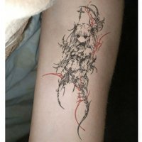 Anime Girl Temporary Tattoo for Women Man Art Fake Tattoo Sticker Waterproof Sexy Geisha Cartoon Arm Leg Waist Lasting Sticker