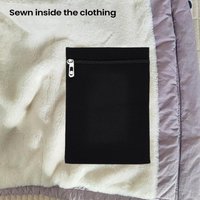 Pockets for Clothing Anti-Theft Security Zipper Pouch Secure Side Pocket for Jacket Clothes Coat Sweatshirt Shirt Robe Hoodie