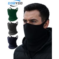 AliExpress gobygo GOBYGO 1Pcs Winter Cycling Mask Integrated Scarf Warm Mask Seamless Knitted Ear Loops Motorcycle Scarf Outdoor Sports Unisex