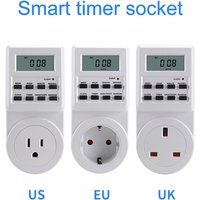 Elektronischer digitaler Timer-Schalter 220 Stunden zyklisch eu uk us Stecker Küchen-Timer-Steckdose programmier bare Zeit buchse 120V V