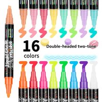 16 Colors Liquid Chalk Markers-Washable&Wet Erase Chalk Maker Pens For Blackboard Whiteboard Light Bulb Glass Window Graffiti Ar