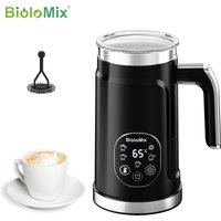 BioloMix 5-in-1-Smart-Milchaufschäumer mit LED-Touch-Display, Stilschaum für Kaffee und Latte, Heiß- und Kaltschaumbereiter