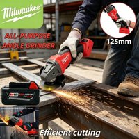 Genuine Milwaukee 18V Rechargeable Battery M18 125mm Brake Angle Grinder 3-speed Variable Speed Cordless Cutting Power Tools