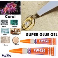 Super Glue Gel - Strong Instant Adhesive for Coral, Metal, Plastic, Wood, Ceramic, Rubber - Quick Dry & Waterproof 6g/20g