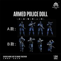 More Art 1:64 Policeman Series Resin doll Set Model Display & Collection & Gift