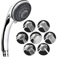 Adjustable Shower Head Easy to Use Stainless steel Multifunction Bathroom Fixture 7 Modes Bathroom Accessories Home