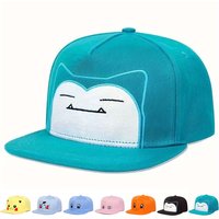New Pokemon Squirtle Pikachu Bulbasaur Charmander Embroidery Baseball Cap Cute Anime Snorlax Mew Anime Adjustable Sun Hat Gifts