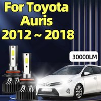 LED Headlights 180W 9012 HIR2 Auto Bulbs 6000K Car Lights with Fan Cooling For Toyota Auris 2012 2013 2014 2015 2016 2017 2018