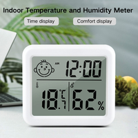 Indoor Temperature and Humidity Meter Wireless Digital Thermometer with Time and Comfort Display Thermo-hygrometer for Home