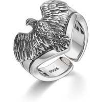 Buyee 925 Sterling Silver Male Ring Finger Eagle Open Ring for Women Men Fashion Unique Animal Punk Fine Jewelry Circle Gift