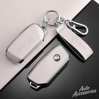 TPU Alloy Car Key Case Cover Protection Shell Keychain For BMW 2 4 5 7 Series IX XM X3 X4 X5 X6 X7 I5 I7 IX1 IX2 M5 XM X5M X6M