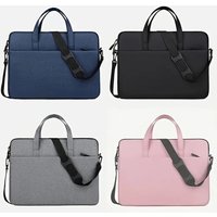 1 solid-color, minimalist, portable laptop bag; portable business travel laptop sleeve; zippered crossbody laptop bag
