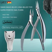 Super sharp nail clippers and a large leather case, professional stainless steel toenail scissors