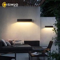 Kinkiety ścienne LED na werandzie aluminiowe oprawy oświetleniowe na ścianę zewnętrzną IP65 wodoodporna lampa do domu Patio drzwi garaż Decorat