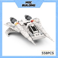 MOC Building Blocks Space Movie Series Starfighter Ship Model DIY Assemble Bricks Creative Toys Collection Display Hobby Gifts