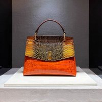 High-quality Cowhide 2025 New Style Fashionable Snake Pattern Handbag Shoulder Crossbody Bags for Women Sac À Main Femme